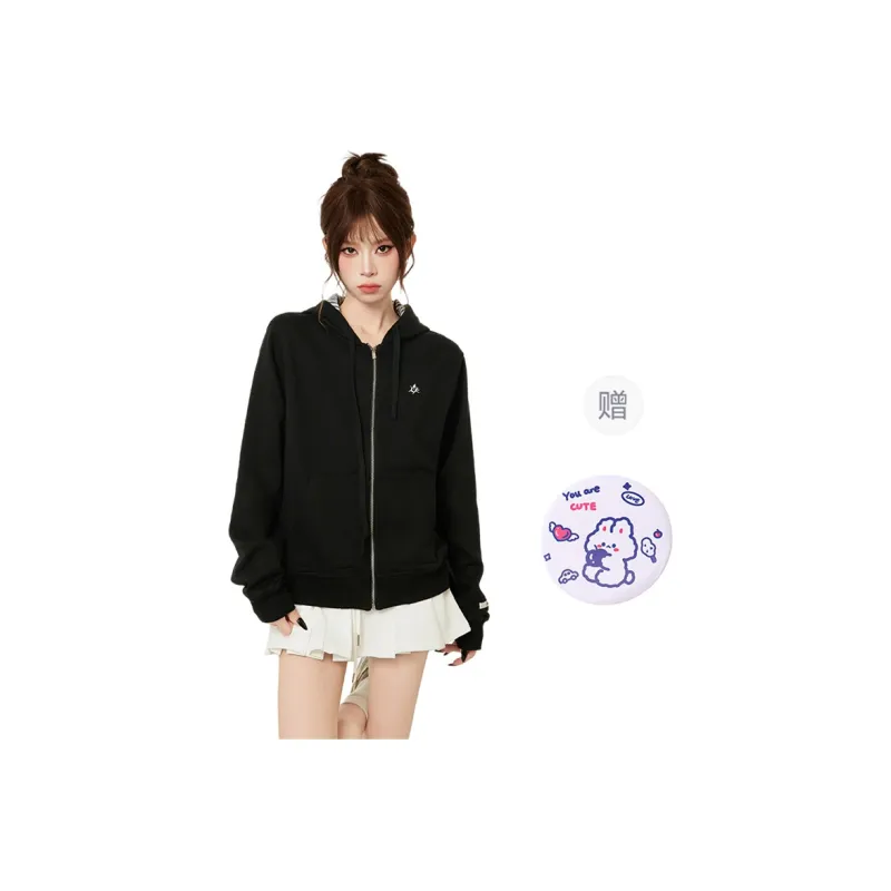 EVPGB Sweatshirts Women's Black Free Rabbit Mirror-0