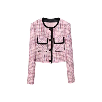 NancyCavally Cropped Coats Women's Pink