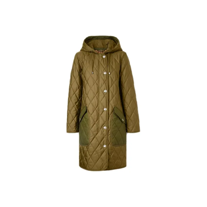 Burberry Coats Women's Army Green-0
