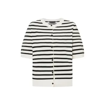 MOCO Knitwear Women's White Black Stripes