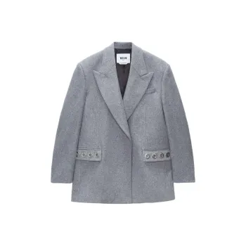 MSGM Eyelet embellished Single breasted Blazer