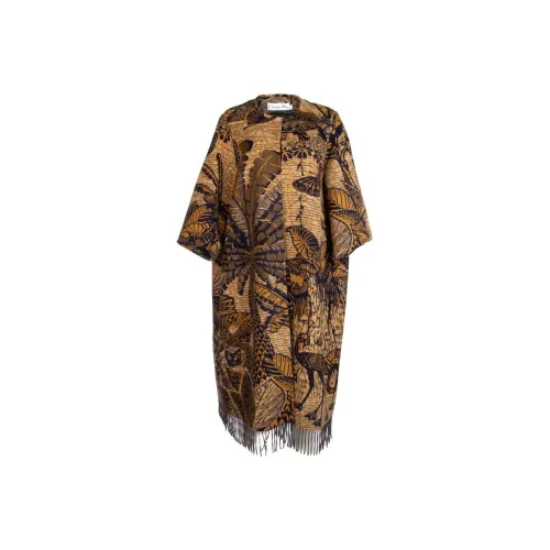 DIOR Tropicalia Toile De Jouy Opera Fringed Hem Coat