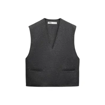 ZARA Vests Women's Coal Gray