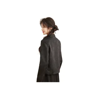 CARBAMMI Cropped Coats Women's Black