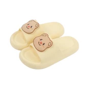 Thin Strips Sandal Slippers Unisex, Light Yellow