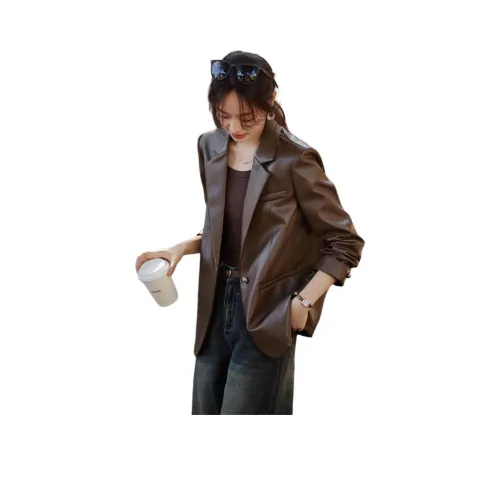 Mo Han Yi Mei Business Suit Coat Women's Coffee