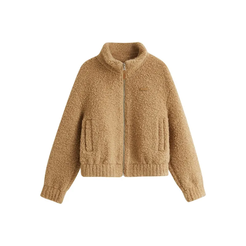 Inman Cropped Coat Women's Light Khaki-0