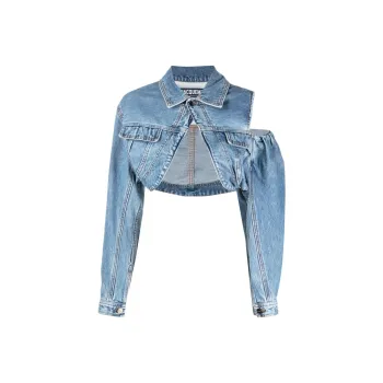 Jacquemus La Chemise De Nimes Linon Jacket 'Light Blue/Tabac'