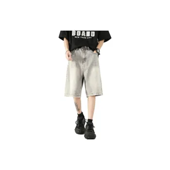 OPMO Denim Shorts Unisex Gray[No Belt]