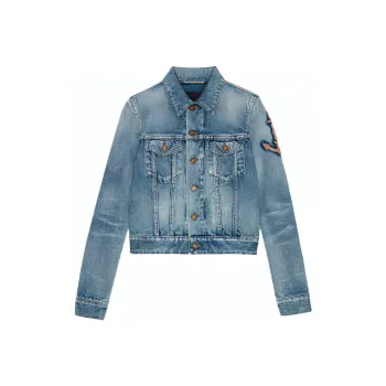 SAINT LAURENT Denim Jacket Women's Blue