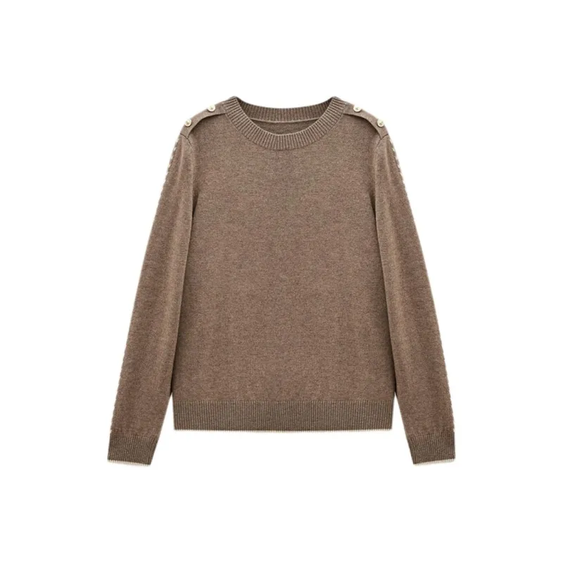 INSUN Knitwear Women's Dark Camel-0