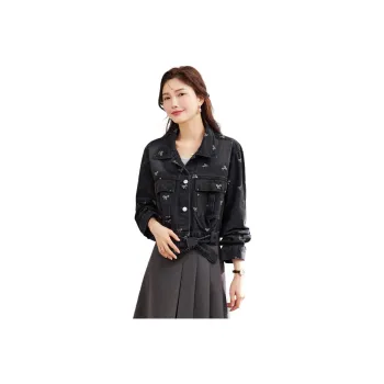 TERRE BLEUE Denim Jacket Women's Black