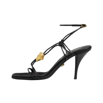 VERSACE La Medusa One Strap Sandals 8.5cm Women's Black