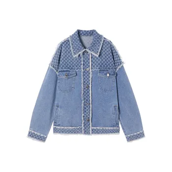 SEENFAAN Denim Jackets Unisex Denim Blue