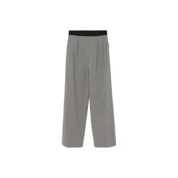 MSGM Elasticated Waistband Wide Leg Trousers
