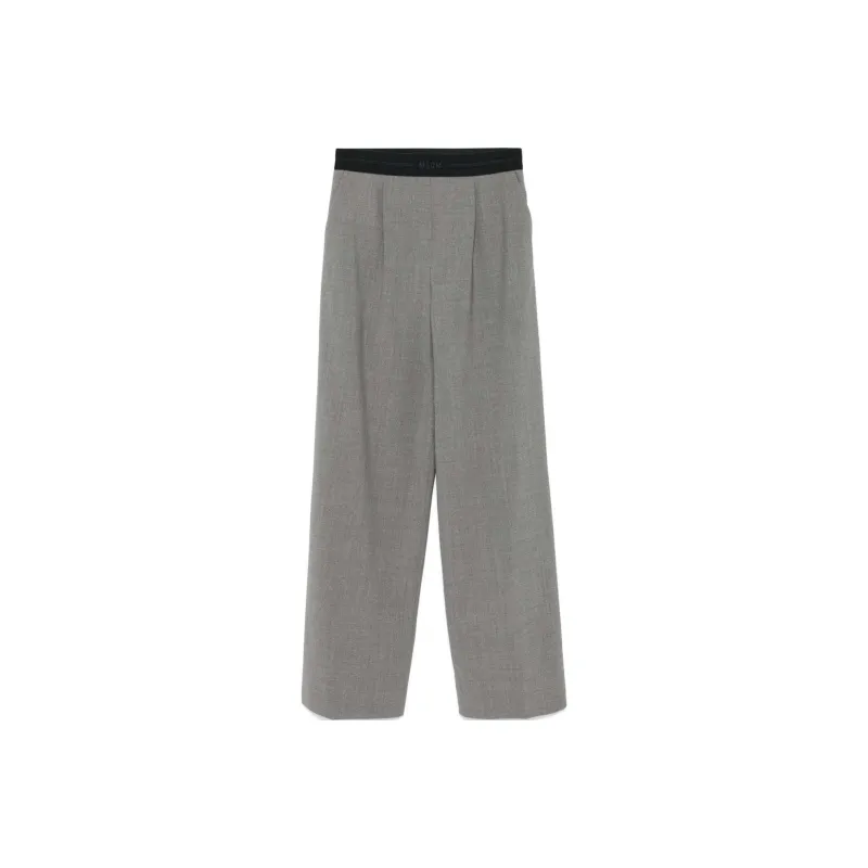 MSGM Logo waistband Tailored Trousers-0