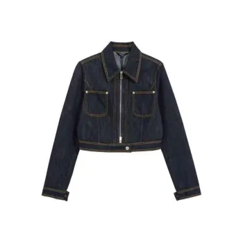 Bebe Denim Jacket Women's Deep Navy Blue