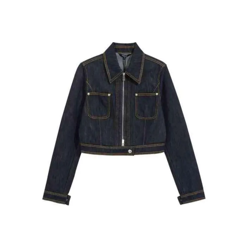 Bebe Denim Jacket Women's Deep Navy Blue-0