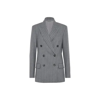 Brunello Cucinelli Pinstripe Double breasted Blazer