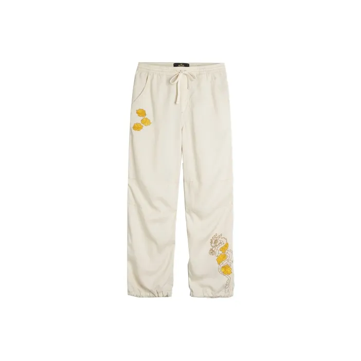 Hollister Year Of The Dragon CNY Series Casual Pants Women's Cream-0