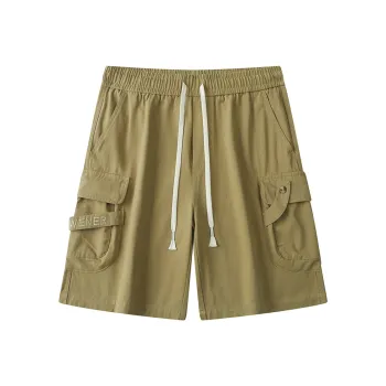 JIANWANG Casual Shorts Unisex Khaki