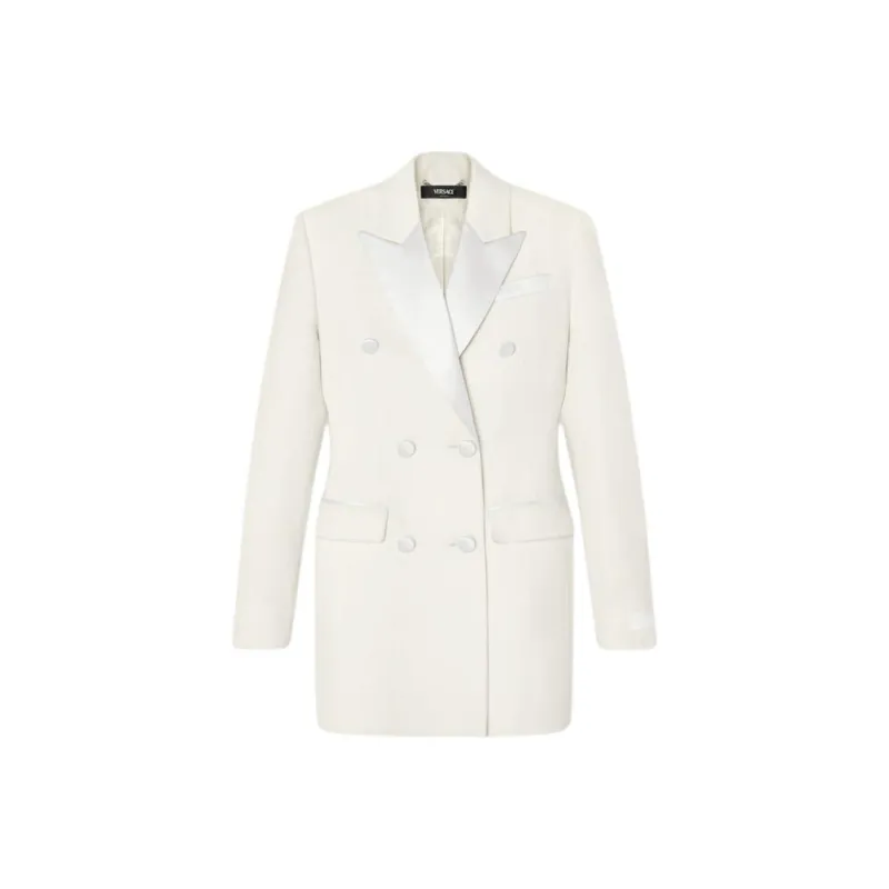 VERSACE Hourglass Double-Breasted Tuxedo Blazer-0