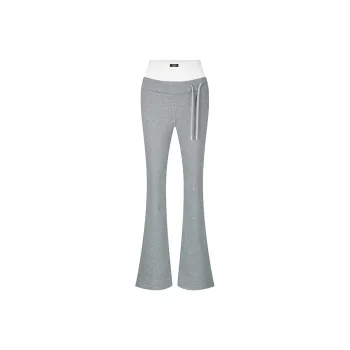 AZEPAM Casual Long Sweatpants Women's Medium Heather Gray