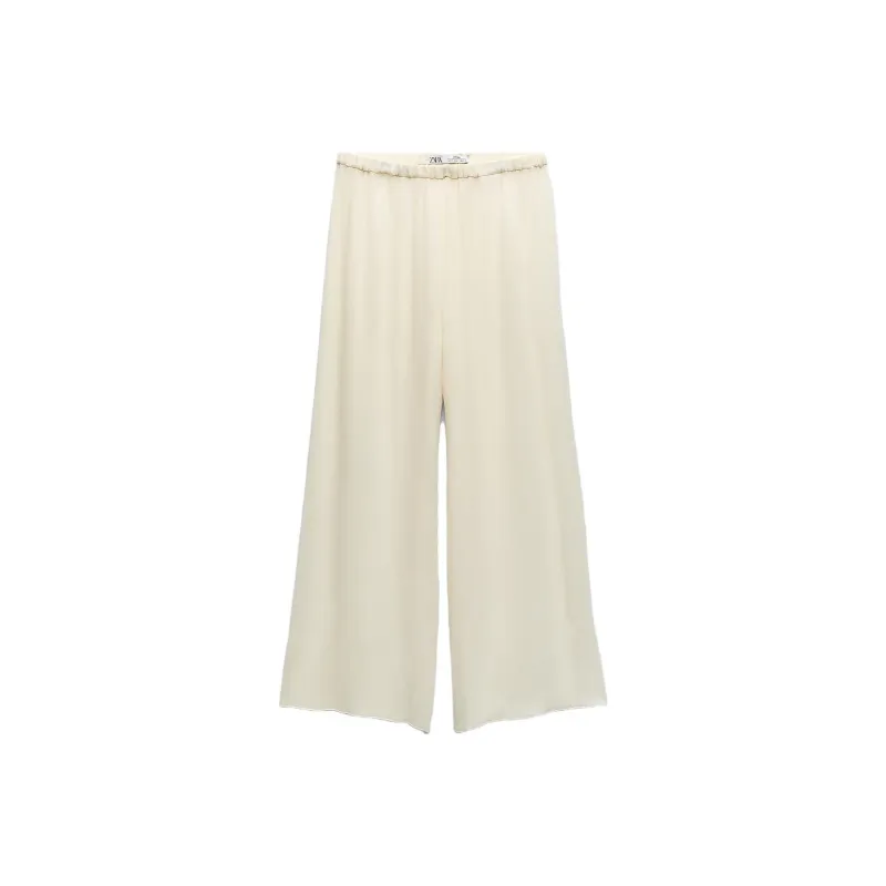 ZARA Casual Pants Women's Cream-0