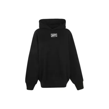 Jean Paul Gaultier Lace Label Oversized Hoodie 'Black'