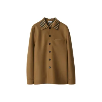 Burberry Collared Button-Up Jacket