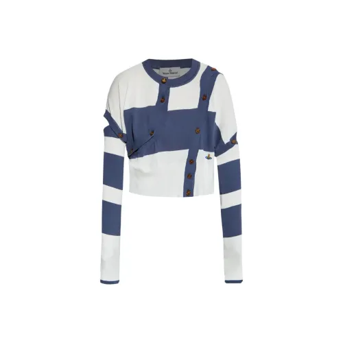 Vivienne Westwood Striped Button detail Cropped Cardigan