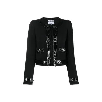 MOSCHINO Cropped Coats Women's Black