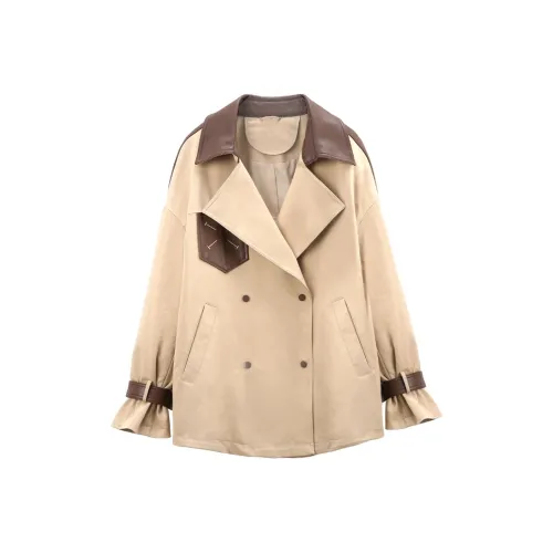 A Paradise For Awakening Trench Coat Women's Khaki