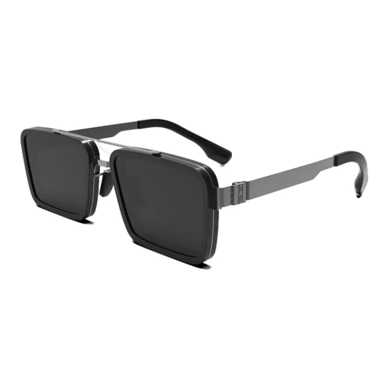 MID Plate Frame Stainless Steel Square Sunglasses Unisex-8