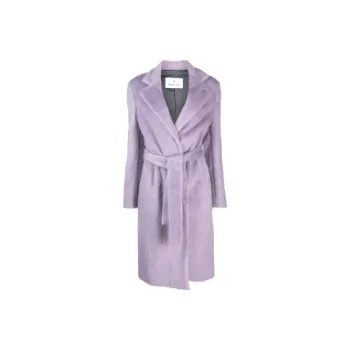 MANUEL RITZ Velvet-feel Coat Women's Purple