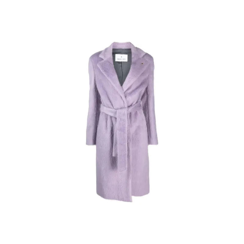 MANUEL RITZ Velvet-feel Coat Women's Purple-0