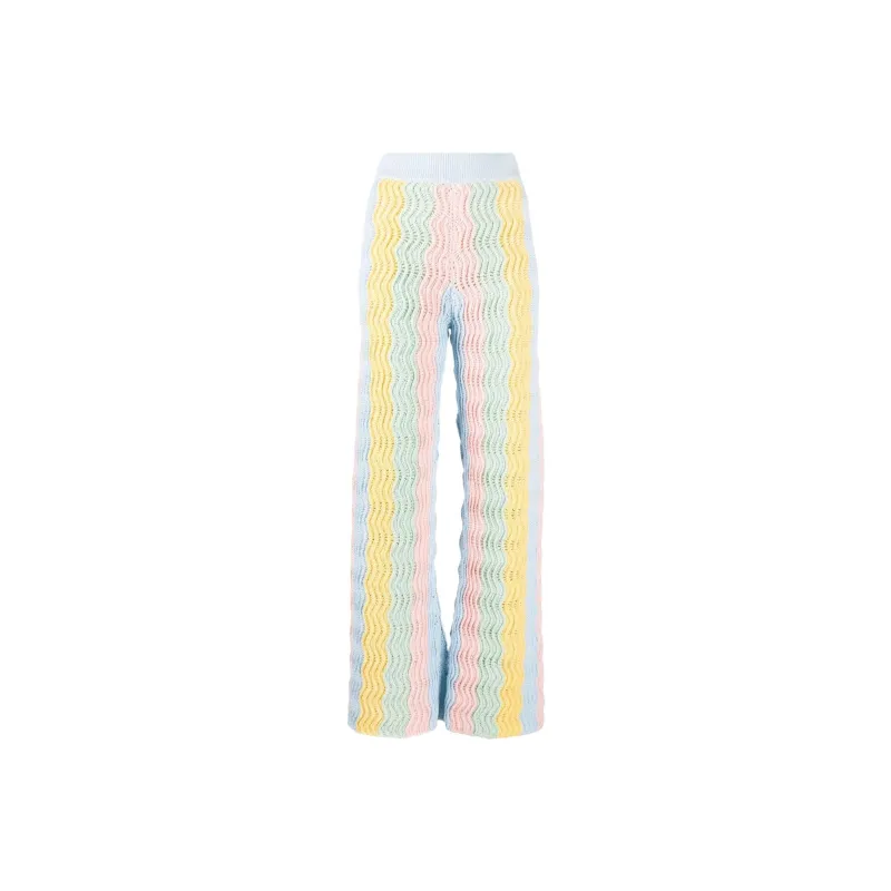 CASABLANCA Rainbow Gradient Knit Flare Pant 'Mulitcolor'-0