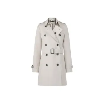 Burberry Double Breasted Trench Coat Beige