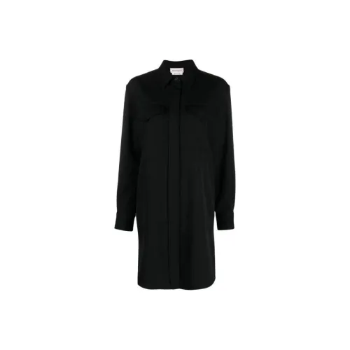 Alexander McQueen Wool Shirt Minidress