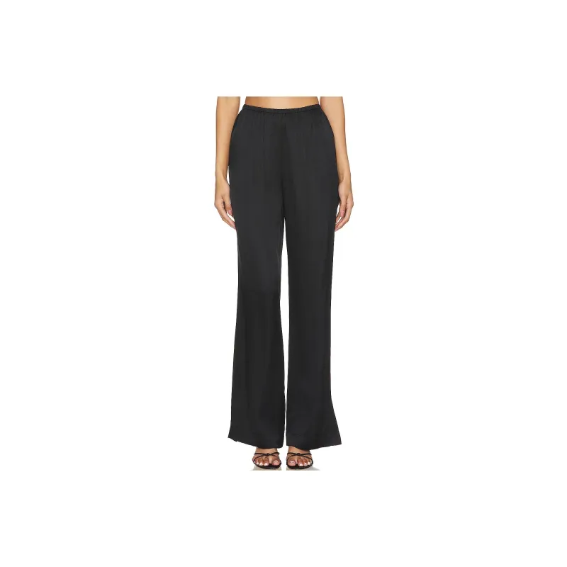 Anine Bing Aden Wide-Leg Elastic Waist Trousers-0