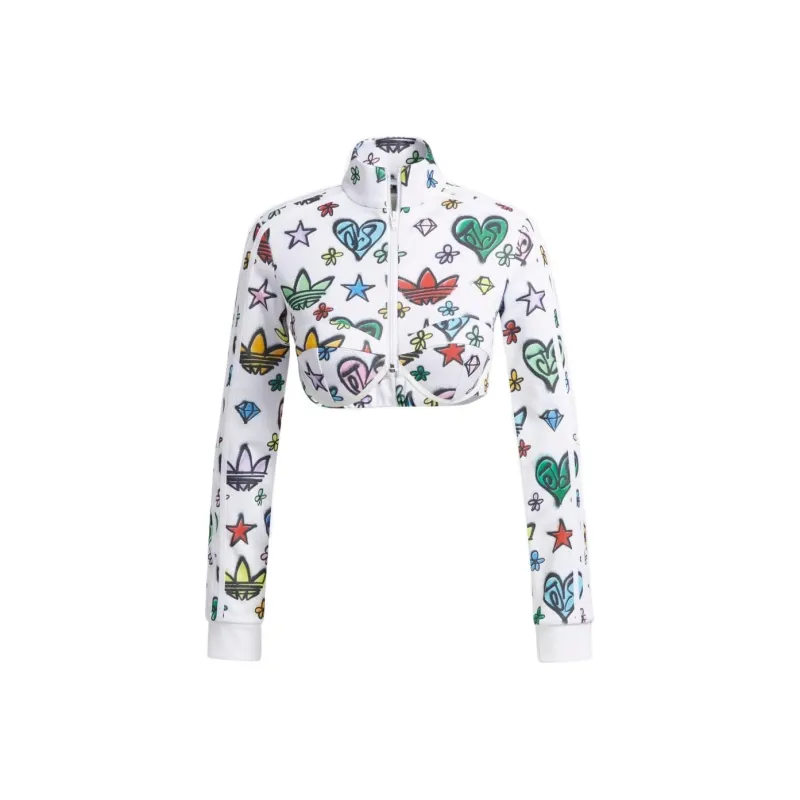 Adidas Originals Cropped Coats Women's White-0