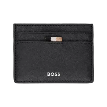 HUGO BOSS Leather Card Holder Men's Black
