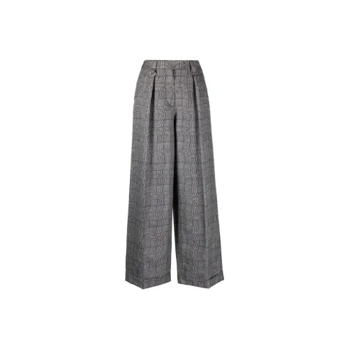 KENZO Wavy Check Wide leg Tailored Trousers