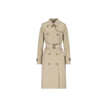 Burberry Kensington Heritage Double Breated Belted Trench Coat