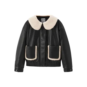 LEDIN Leather Jackets Women's Black
