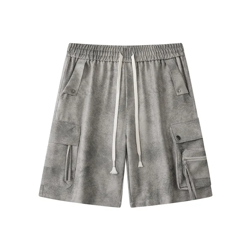 JIANWANG Casual Shorts Unisex Gray-0