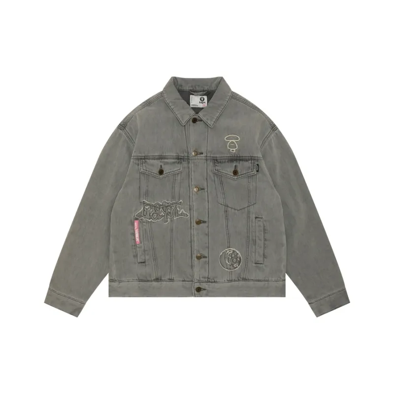 Aape Denim Jackets Women's Gray GYL-0