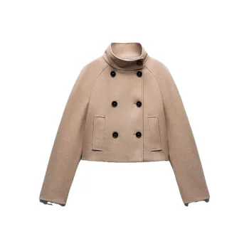 ZARA Cropped Coats Women's Tan