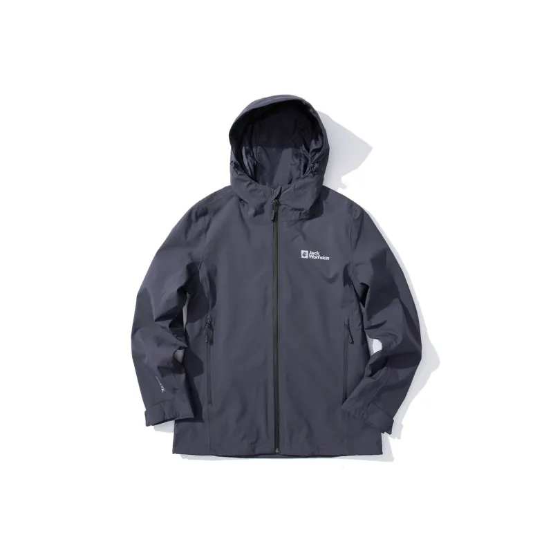 Jack Wolfskin Outdoor Hiking Windproof Breathable Water Repellent Wear Resistant Warm Windbreaker Jacket Women's-0