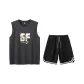 2 Pack (Dark Gray Top+Black Pants)